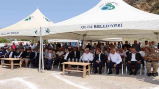 Oltuda Kapalı Halk Pazarının temeli atıldı