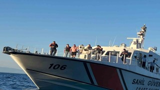 Örende batan teknedeki çocukları Sahil Güvenlik İHAsı tespit etti