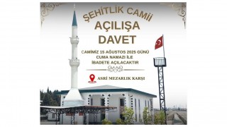 Osmaniye Şehitlik Camii Cuma Namazıyla İbadete Açılıyor