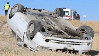 Otomobil şarampole takla attı: Anne ile kızı ölümden döndü