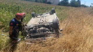 Otomobil şarampole uçtu: 1 yaralı