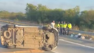 Otoyolda korkutan kaza: 6 yaralı