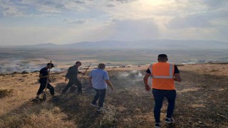 Patnosta dağlık alanda çıkan ot yangını kontrol altına alındı