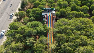 Pendikte adrenalin ve eğlence bir arada: 161 metrelik dev kaydırak açıldı