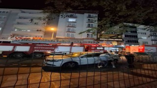 Restoran bacasında çıkan yangını itfaiye ekipleri söndürdü