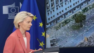 Rusyanın Kieve saldırısında AB binasının yakınına 2 füze isabet etti