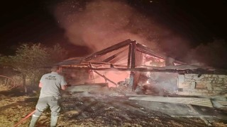 Samanlık yangında kül oldu