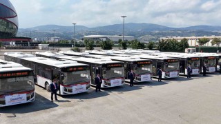 Samsunun ulaşım filosuna 10 körüklü otobüs katıldı