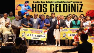 Şanlıurfada amatör spor kulüplerine 6 milyon lira destek