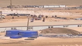 Şanlıurfada inşaat işçilerinin taşlı sopalı kavgası kamerada