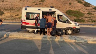 Serinlemek için girdiği denizde boğulma tehlikesi geçiren genç hastaneye kaldırıldı