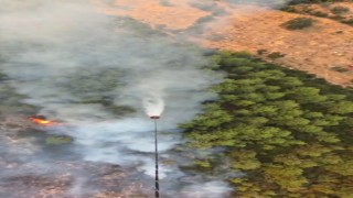 Seydikemerdeki yangına 13 hava aracı ile müdahale ediliyor