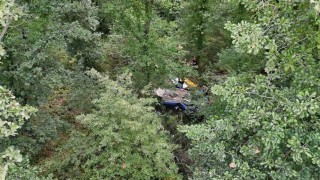 Şilede otomobil ormanlık alana uçtu: 1 ölü