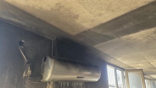 Silvanda taziye evinde klimadan yangın çıktı