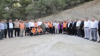 Simav-Harmancık kara yolunda yürütülen çalışmalar yerinde incelendi