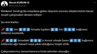 Sındırgı depremi sonrası hasar tespit çalışmaları devam ediyor
