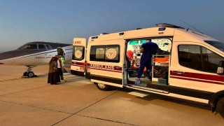 Solunum yetmezliği yaşayan bebek ambulans uçakla Ankaraya sevk edildi