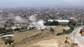 Sondaj yapılırken doğalgaz hattı patladı