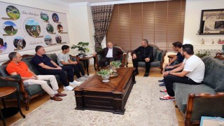 Talas Belediyesporun gururu Mustafa Çiğdemden Başkan Yalçına ziyaret