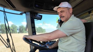 Tarım Lisesinde buğday hasadı