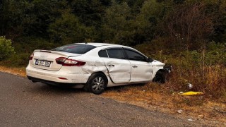 Tarlaya uçan otomobildeki 5 kişi yaralandı