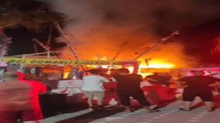 Tatil bölgesindeki lunaparkta yangın
