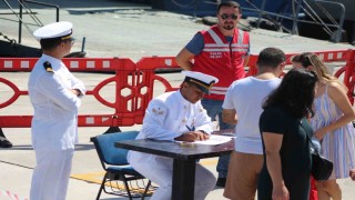 T.C.G. Enez mayın tarama gemisi Tekirdağda halkın ziyaretine açıldı