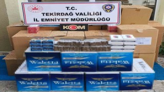 Tekirdağda kaçak makaron operasyonu: 2 gözaltı