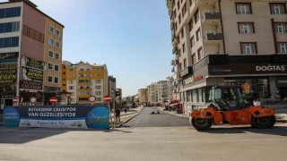 Terzioğlu Caddesinde asfalt serimi başladı