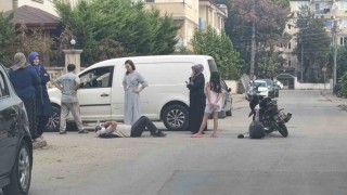 Ticari araca çarpan motosiklet sürücüsü yaralandı