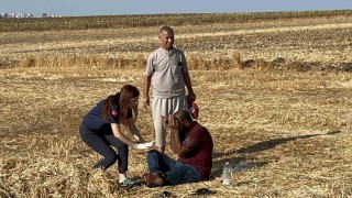 Tırı yandı, yaralandı, Beni burada bırakın diyerek yere yatıp ağladı