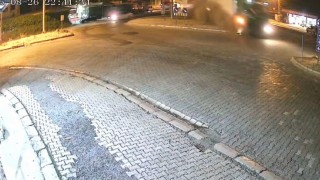 Tırın freni boşaldı, sürücünün soğukkanlılığı faciayı böyle önledi