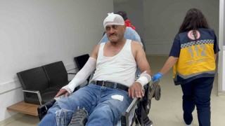 Tüp parlamasıyla alevler içinde kalan şahıs dereye atlayarak yanmaktan kurtuldu