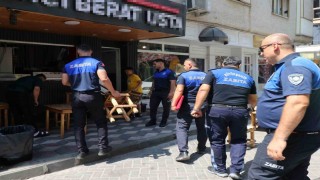 Turgutlu Zabıtasından kaldırım işgali denetimi