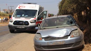 Turgutluda otomobilin çarptığı yaya ağır yaralandı