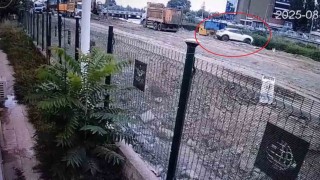 Üç kişi ölümden dönmüştü: SUV aracın ırmağa düştü anlar güvenlik kamerasında