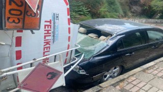 Üsküdarda akaryakıt tankeri devrildi: 1 yaralı