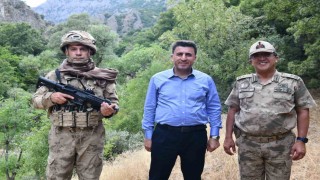 Vali Aygöl, Aliboğazında askerlerle bir araya geldi