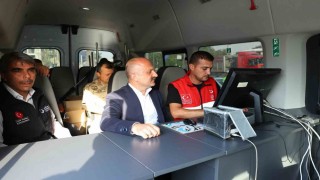 Vali Varol, mobil göç noktası araçlarını inceledi
