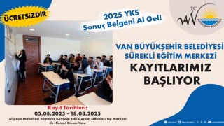 Van Büyükşehir Belediyesi Sürekli Eğitim Merkezi kayıtları başlıyor