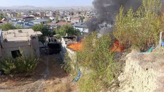 Vanda kömürlük alev alev yandı