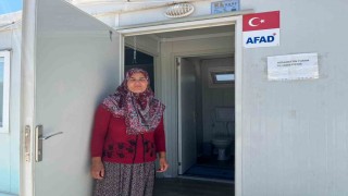 Yangın sonrası kurulan konteynır kentte rahat ve güvenli hayat