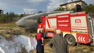 Yüksekovada çıkan anız yangını söndürüldü