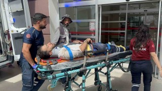 Yüksekten düşen işçi yaralandı