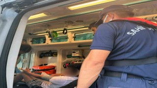 Yüzerken yaralanan vatandaşa tıbbi tahliye gerçekleştirildi