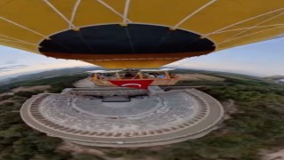 Zafer Bayramı coşkusu Aspendos semalarında balonlarla yaşandı