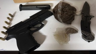 14 yıl 6 ay hapis cezası ile aranan hükümlü silah ve uyuşturucuyla yakalandı