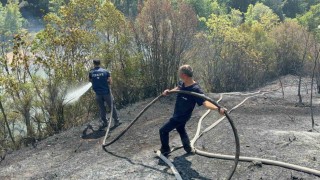 Ahşap evden ormanlık alana sıçrayan yangın kontrol altına alındı