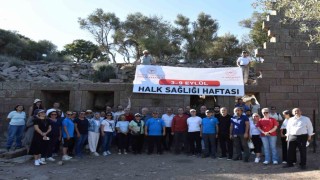 Aigai antik kentinde sağlık için yürüdüler