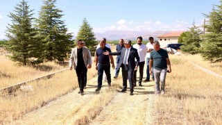 Akçadağda yeni mezarlık alanı için çalışmalar başlatıldı